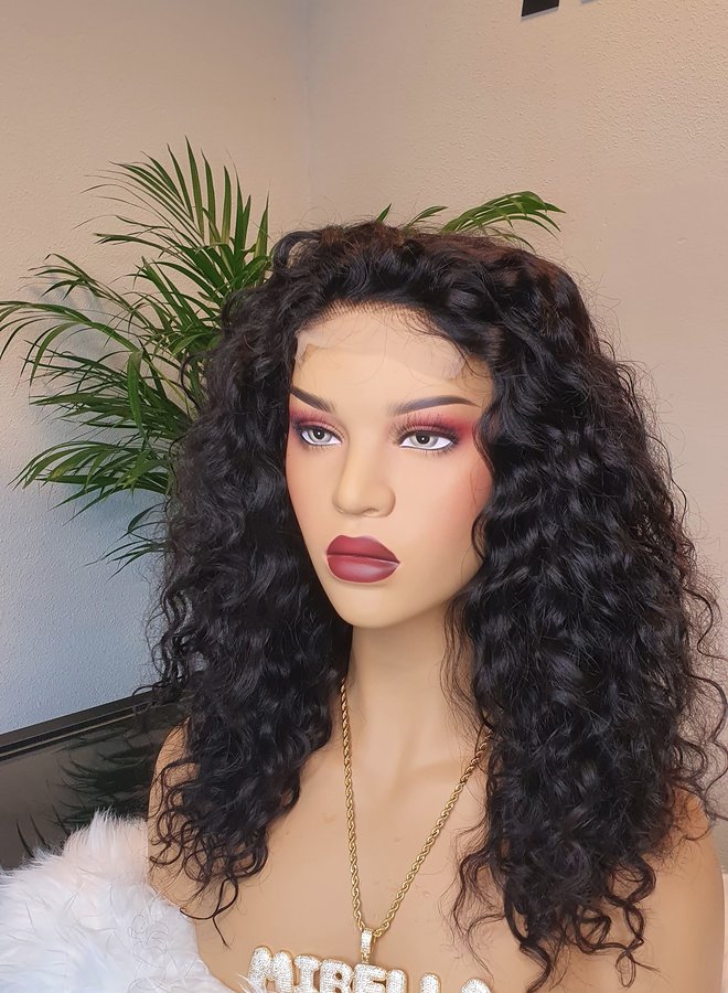 Amora Mia - 4x4 Closure Wig Water Wave 14" - Made With 100% Single Donor Raw Vietnamese Hair