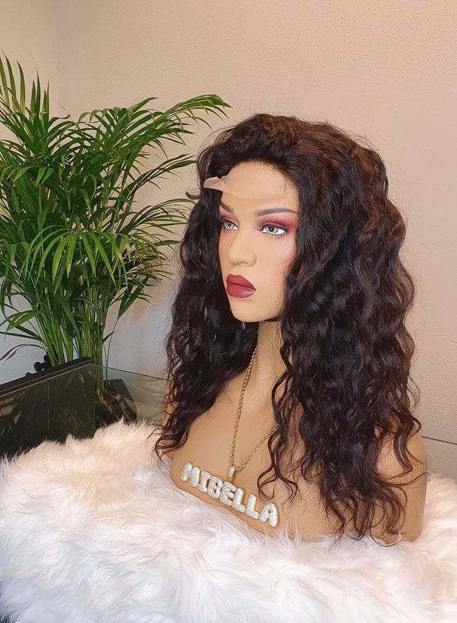 Closure Wig Loose Wave 14" - Steamed Raw Indian Hair