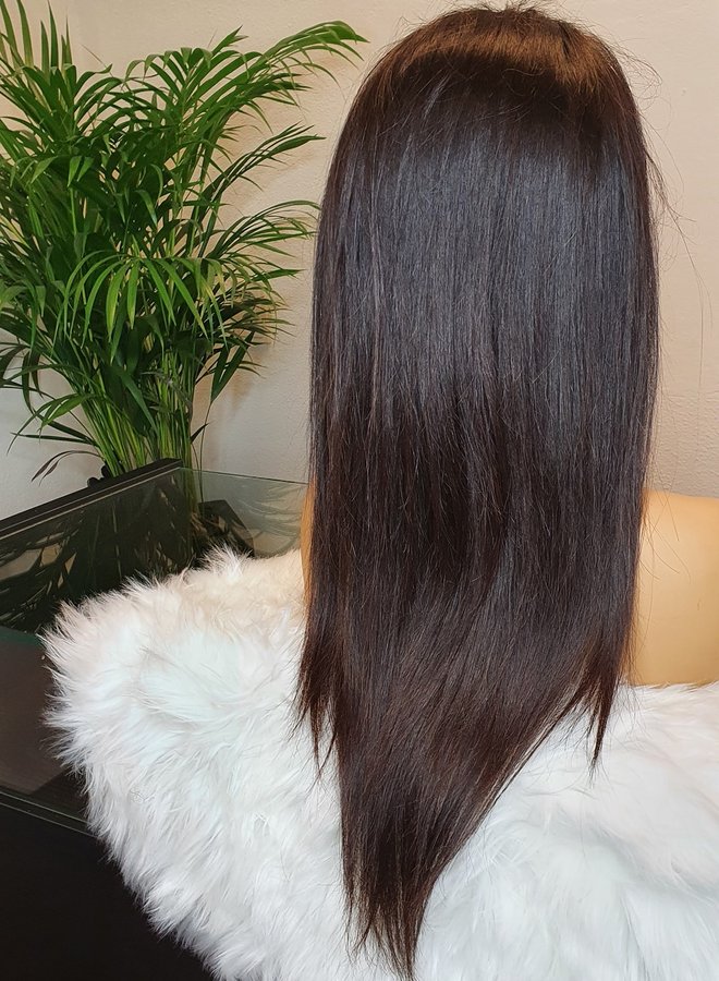 HD Frontal Wig Straight 18" Raw Indian Hair