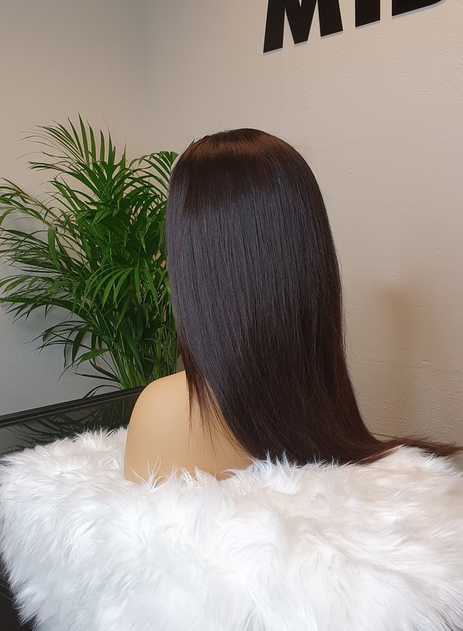 HD Frontal Wig Straight 18" Raw Indian Hair