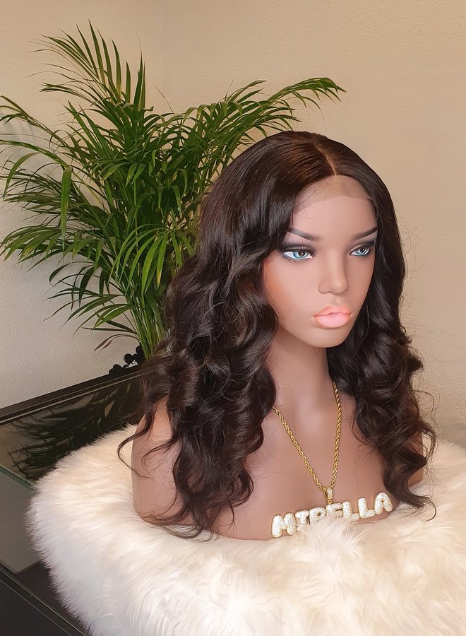 Closure Wig 16" Body Wave Raw* Indian Hair