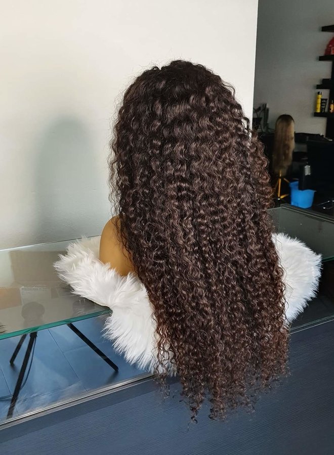 Frontal Wig 32" Raw* Indian Hair Caribbean Curly