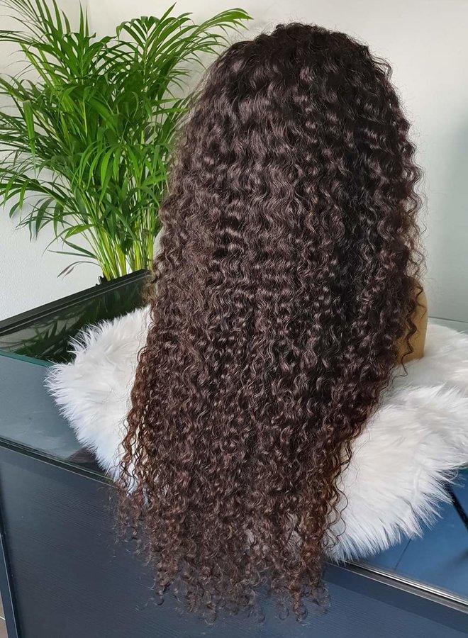 Frontal Wig 32" Raw* Indian Hair Caribbean Curly