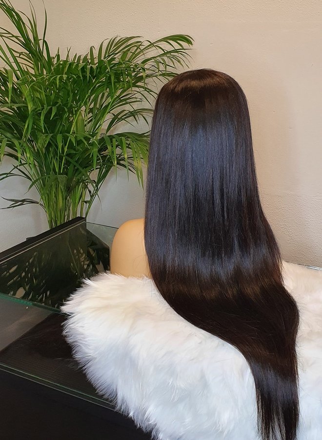 Ebony Twilight - Frontal Wig Natural Straight 26" - Raw Indian Hair