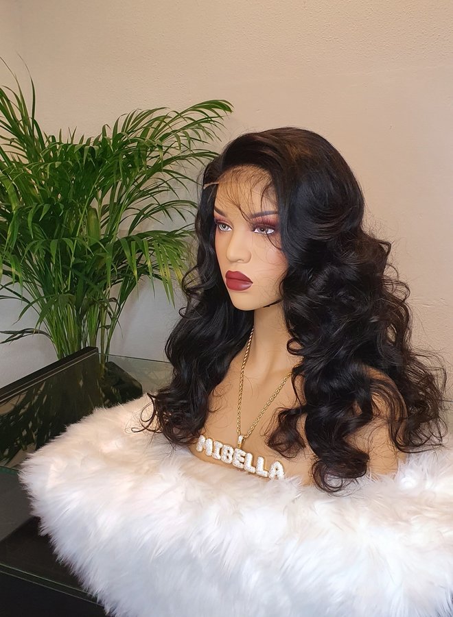 Closure Wig Body Wave Raw* Indian Hair 18" Capsize Small