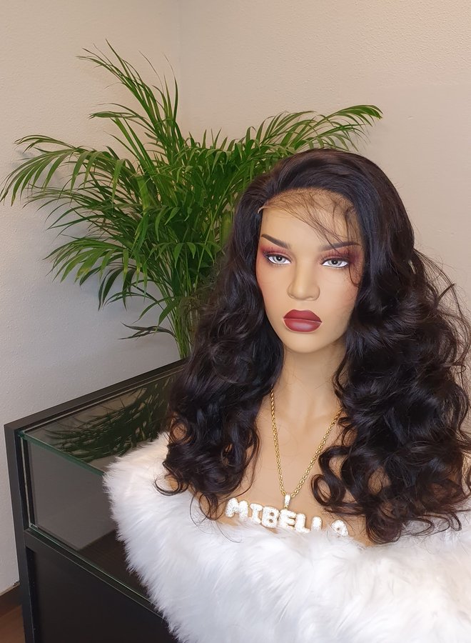 Closure Wig Body Wave Raw* Indian Hair 18" Capsize Small