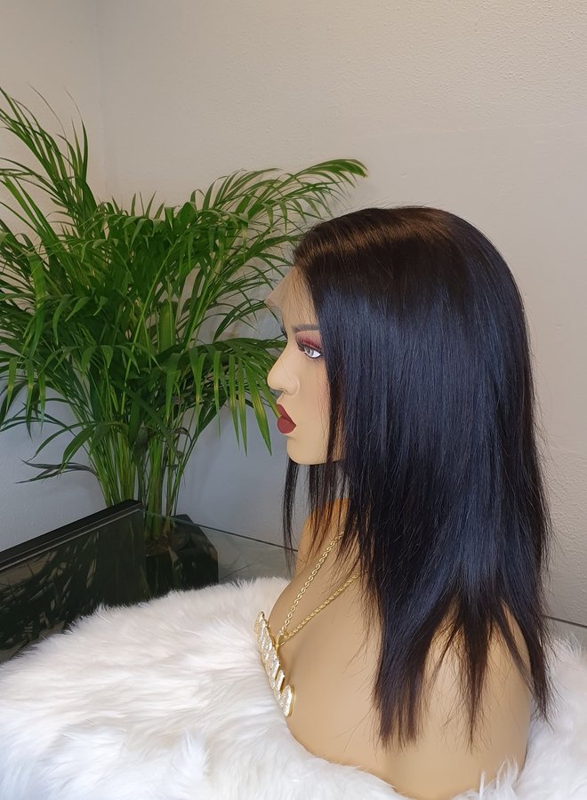 Frontal Wig Bob 12" Raw Indian Hair