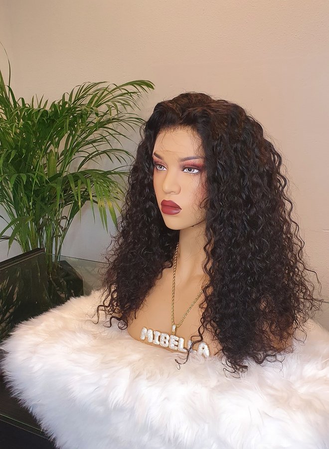 Frontal Wig Curly 18" Raw* Indian Hair