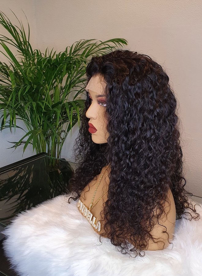 Frontal Wig Curly 18" Raw* Indian Hair