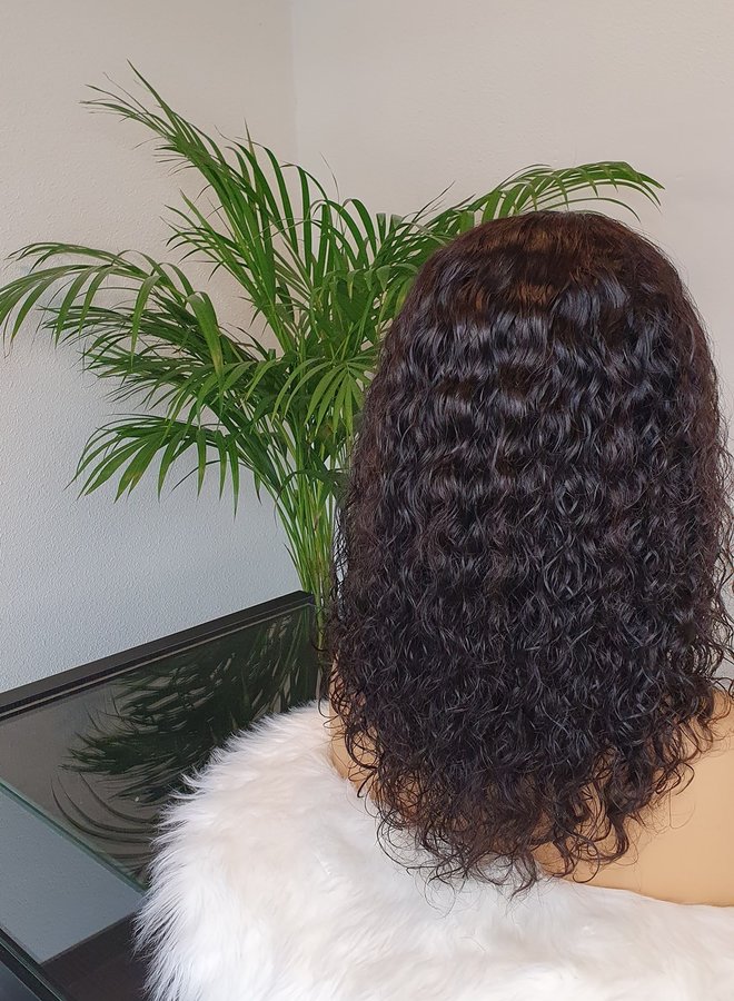 Frontal Wig Remy Hair Moroccan Curly 14"