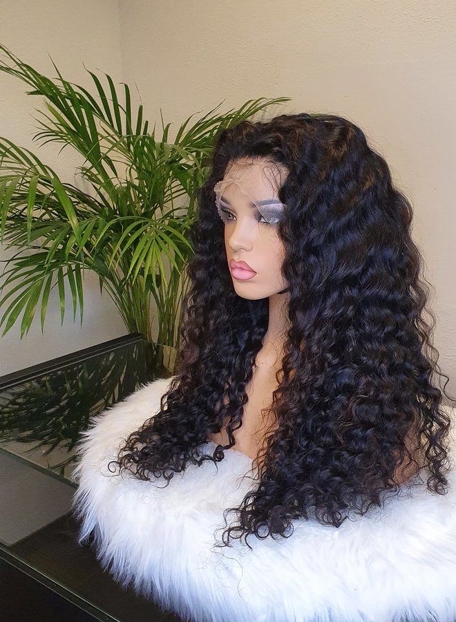 Frontal Wig Caribbean Curly Remy Hair