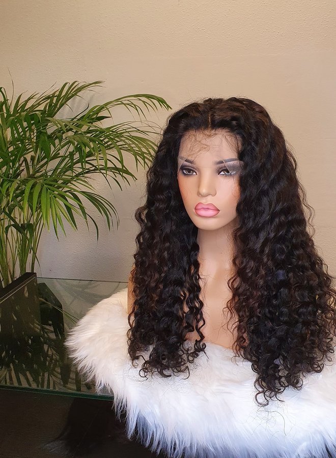 Frontal Wig Caribbean Curly Remy Hair