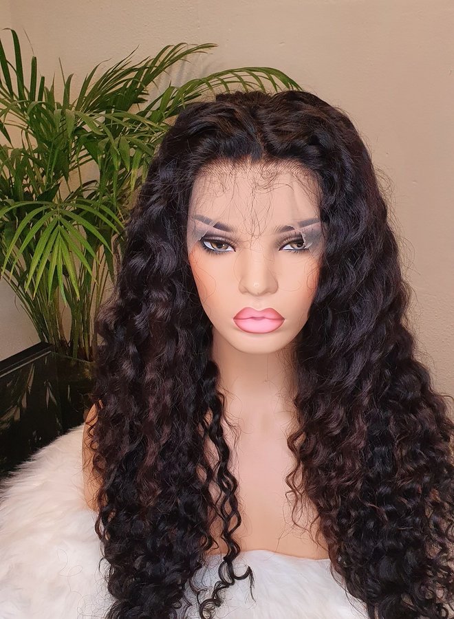 Frontal Wig Caribbean Curly Remy Hair