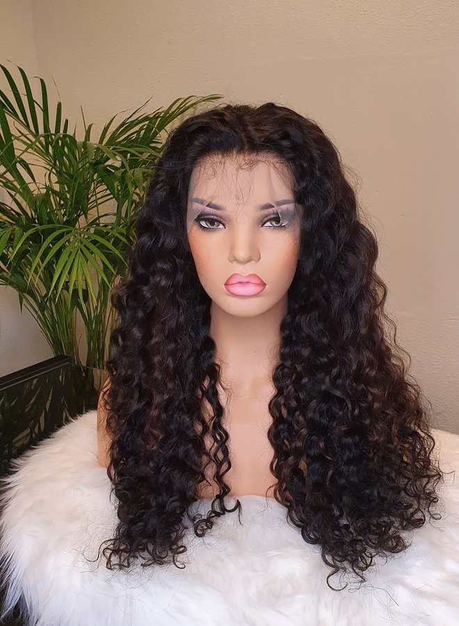 Frontal Wig Caribbean Curly Remy Hair