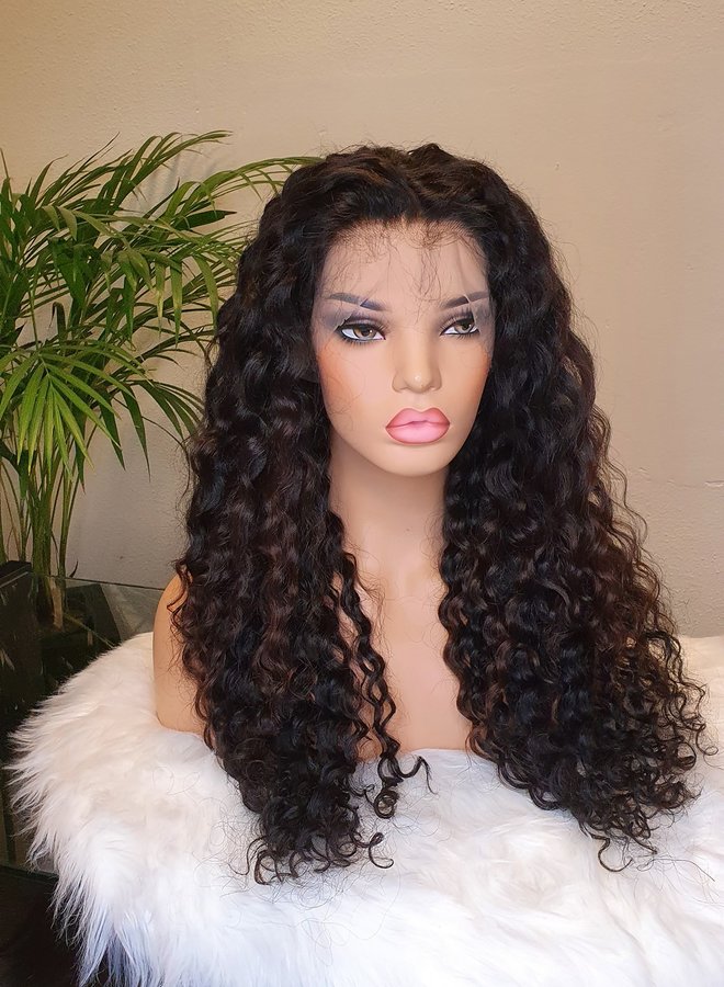 Frontal Wig Caribbean Curly Remy Hair