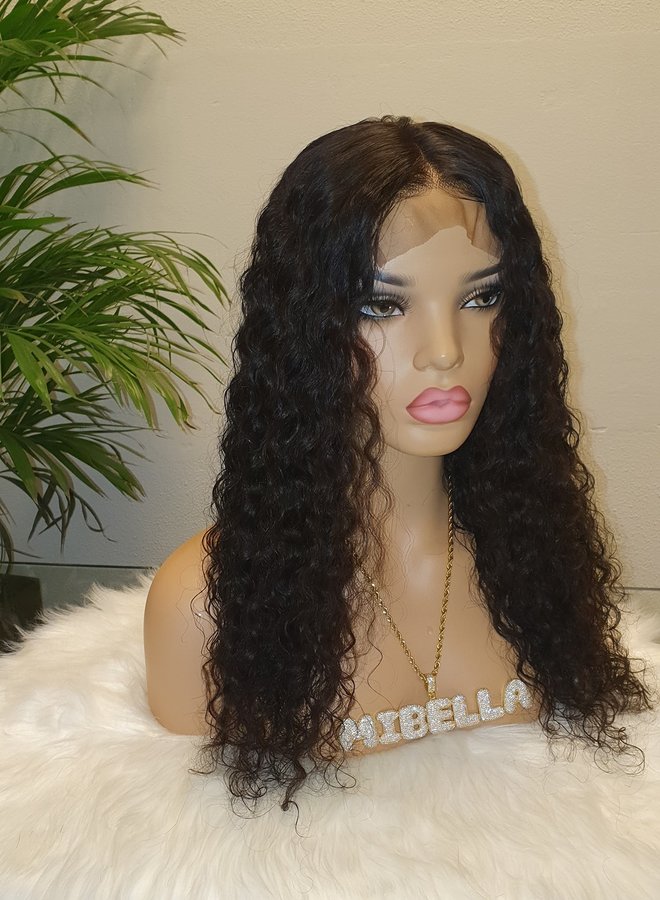 Closure Wig Raw* Indian Caribbean Curly 18"