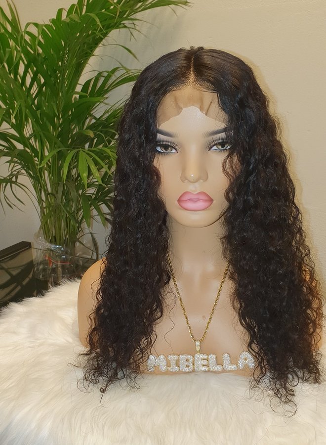 Closure Wig Raw* Indian Caribbean Curly 18"