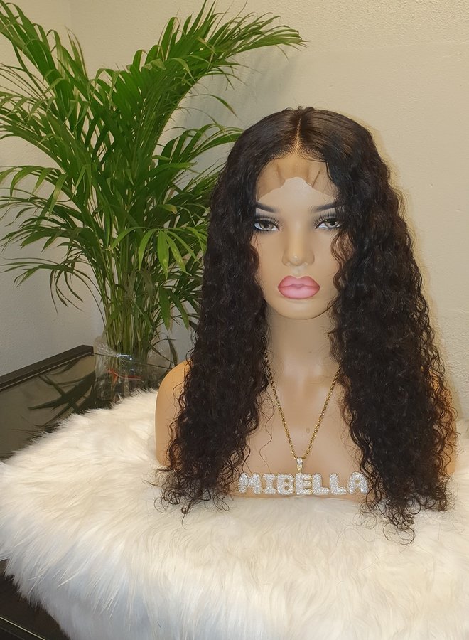 Closure Wig Raw* Indian Caribbean Curly 18"