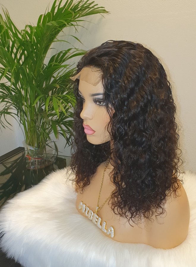 Closure Wig Raw* Indian Moroccan Curly 14"