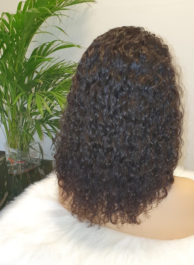 Closure Wig Raw* Indian Moroccan Curly 14"