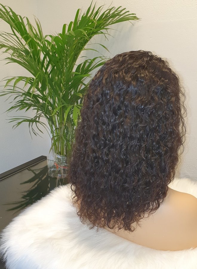 Closure Wig Raw* Indian Moroccan Curly 14"