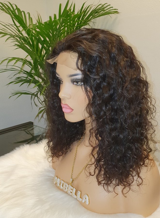 Closure Wig Raw* Indian Moroccan Curly 14"