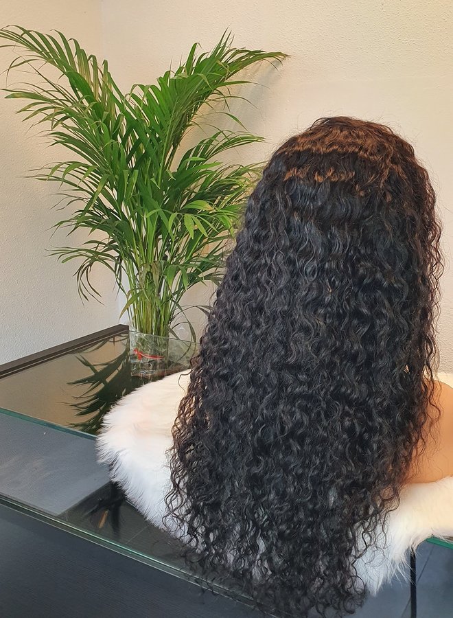 Curly Aurora  - 13x4 HD Frontal Wig Deep Wave 22" - Made With 100% Single Donor Raw Vietnamese Hair