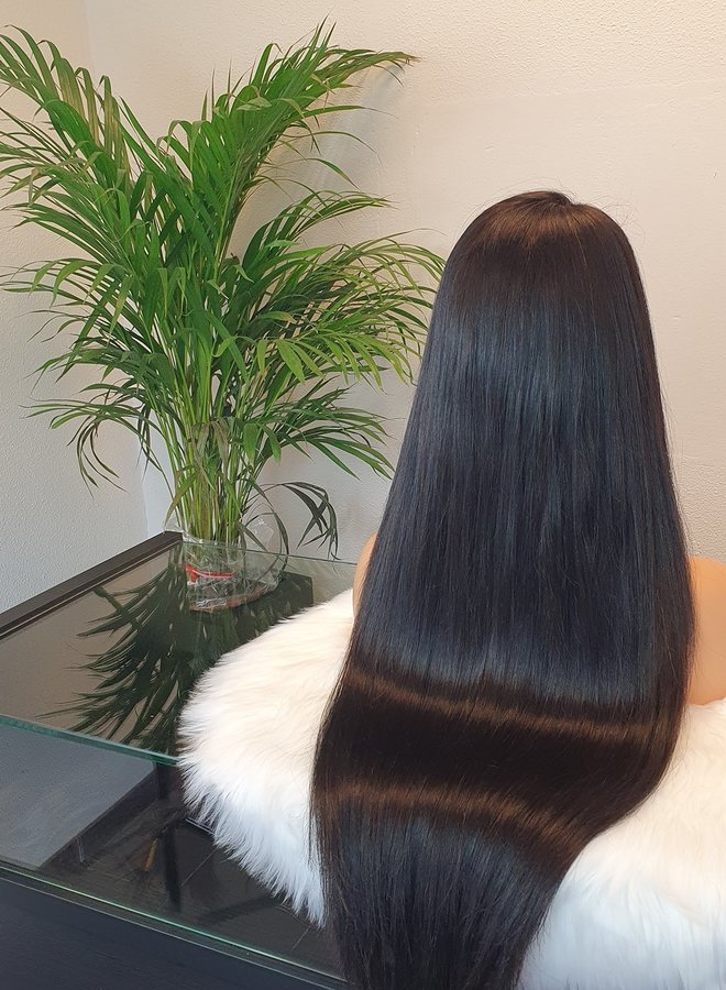 Classy Straight - Closure Wig Natural Straight 24" - Made With 100% Single Donor Raw Vietnamese Hair