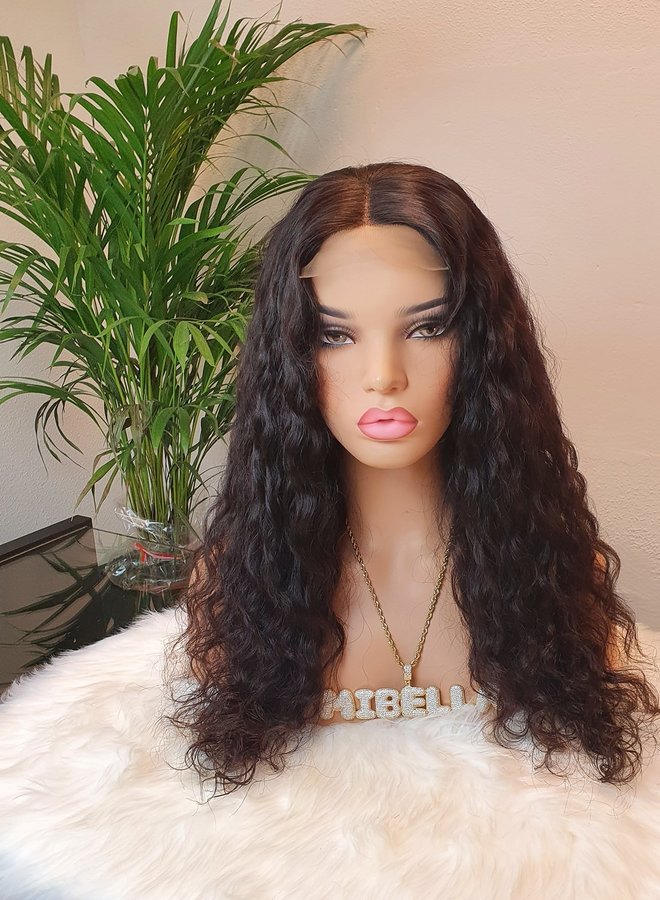 Closure Wig Raw* Indian Wavy 18"