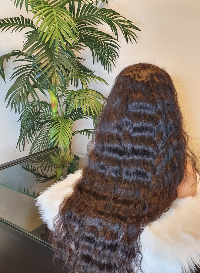 Frontal Wig Loose Curly 26" - Steamed Raw Vietnamese Hair
