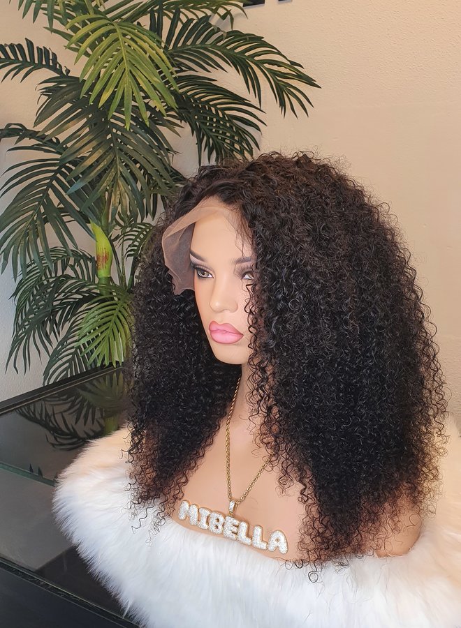 Frontal Wig Raw* Indian Kinky Curly 18"