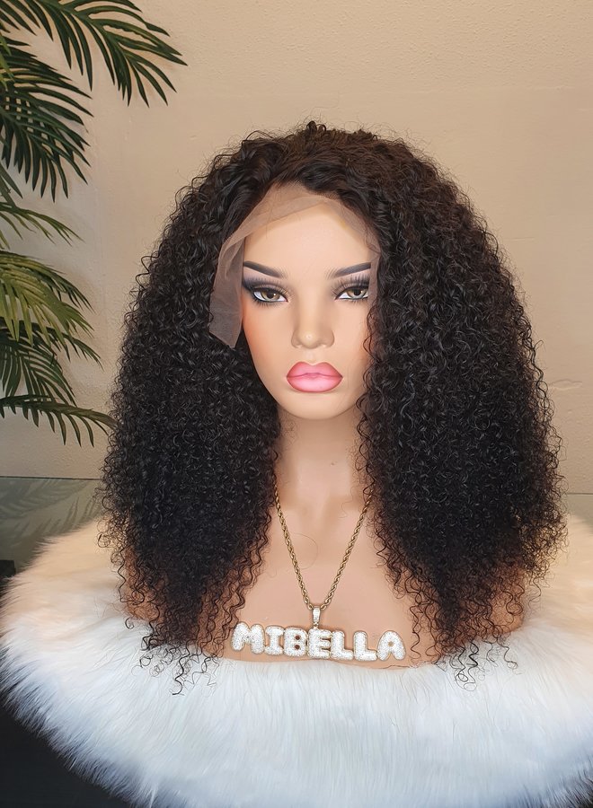 Frontal Wig Raw* Indian Kinky Curly 18"