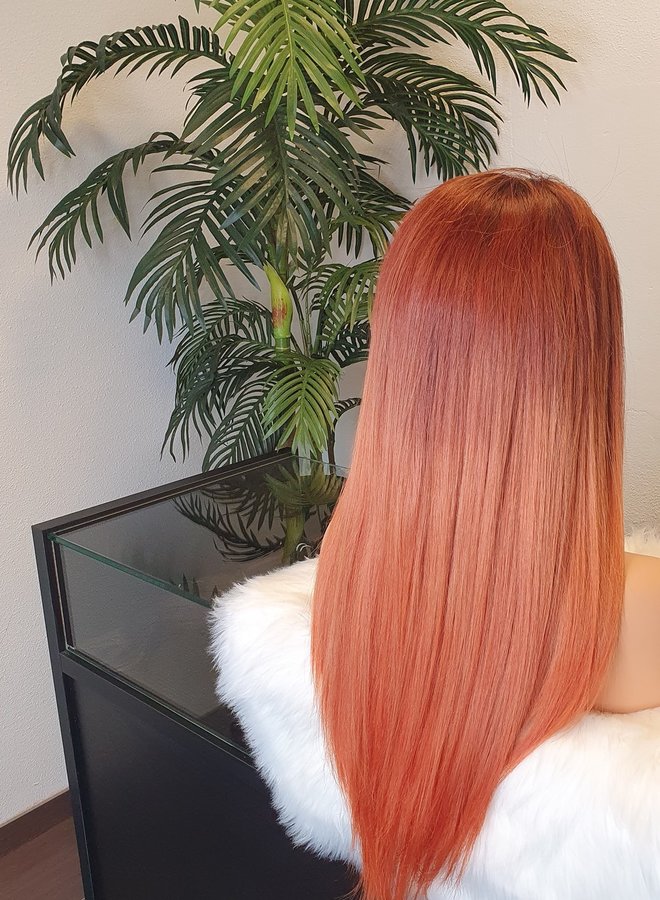 Frontal Wig 20" Burned Orange Raw Hair