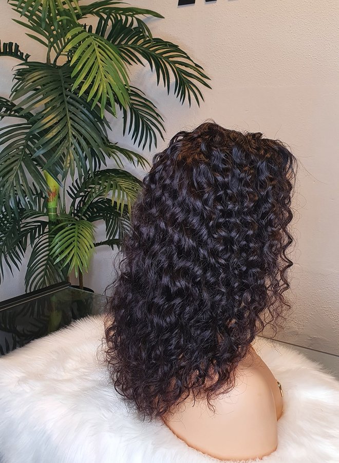 5x5 Closure Wig Raw*  Indian Moroccan Curly 14" Transparent Lace