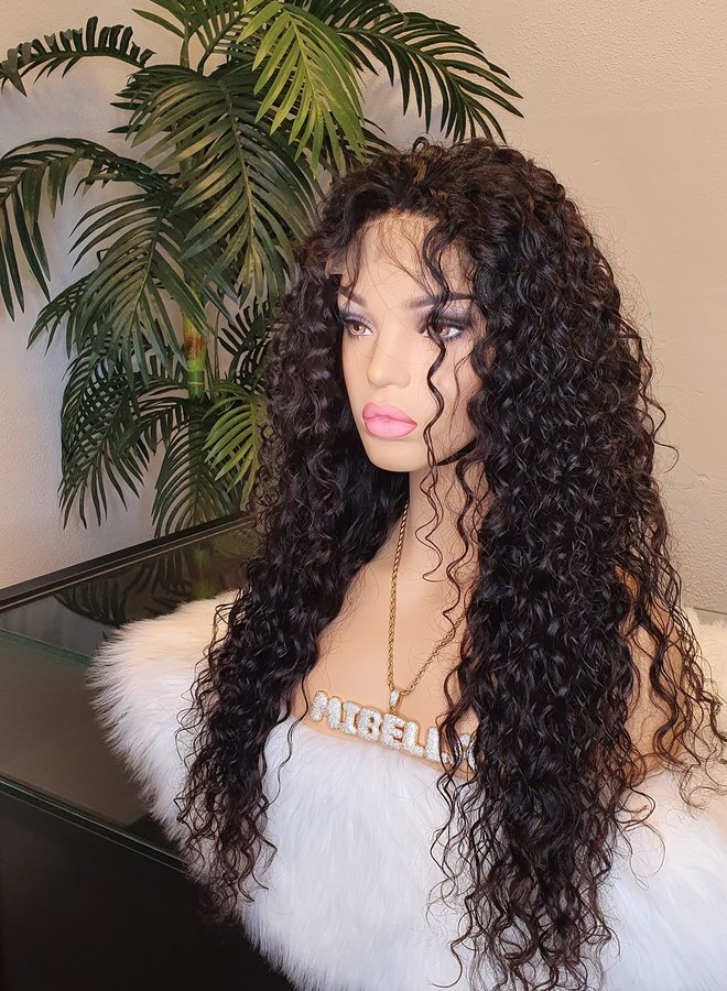 5x5 Closure Wig Raw*  Indian Moroccan Curly 22" Transparent Lace