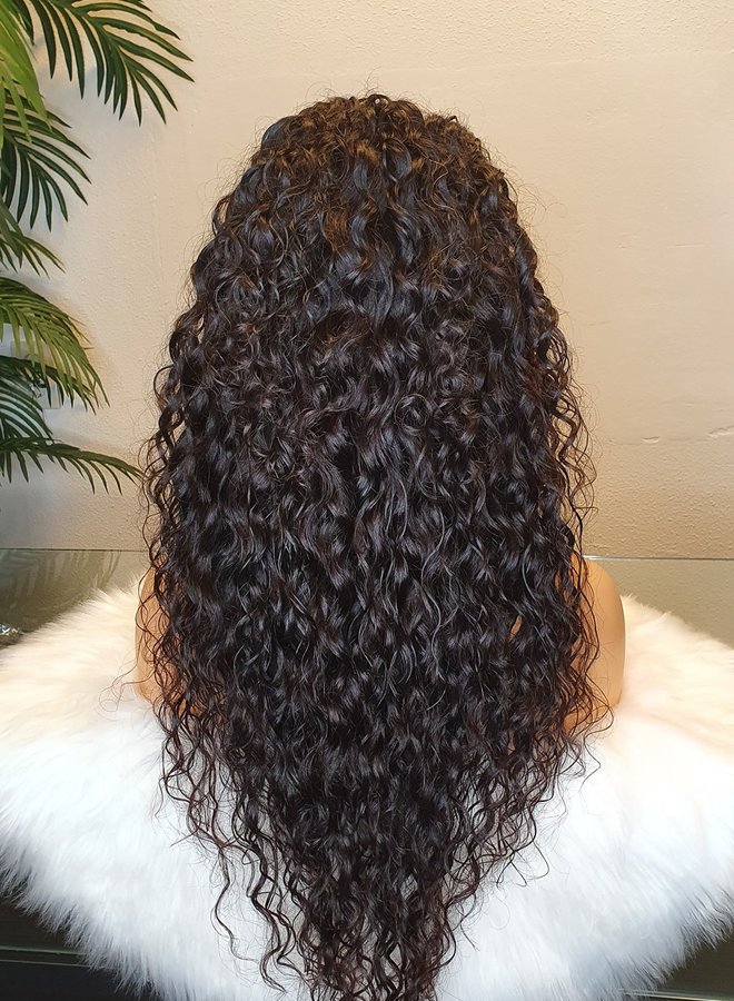 5x5 Closure Wig Raw*  Indian Moroccan Curly 22" Transparent Lace