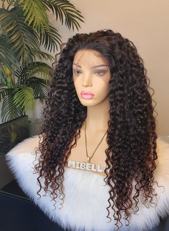 Frontal Wig 24" Raw* Indian Hair Caribbean Curly