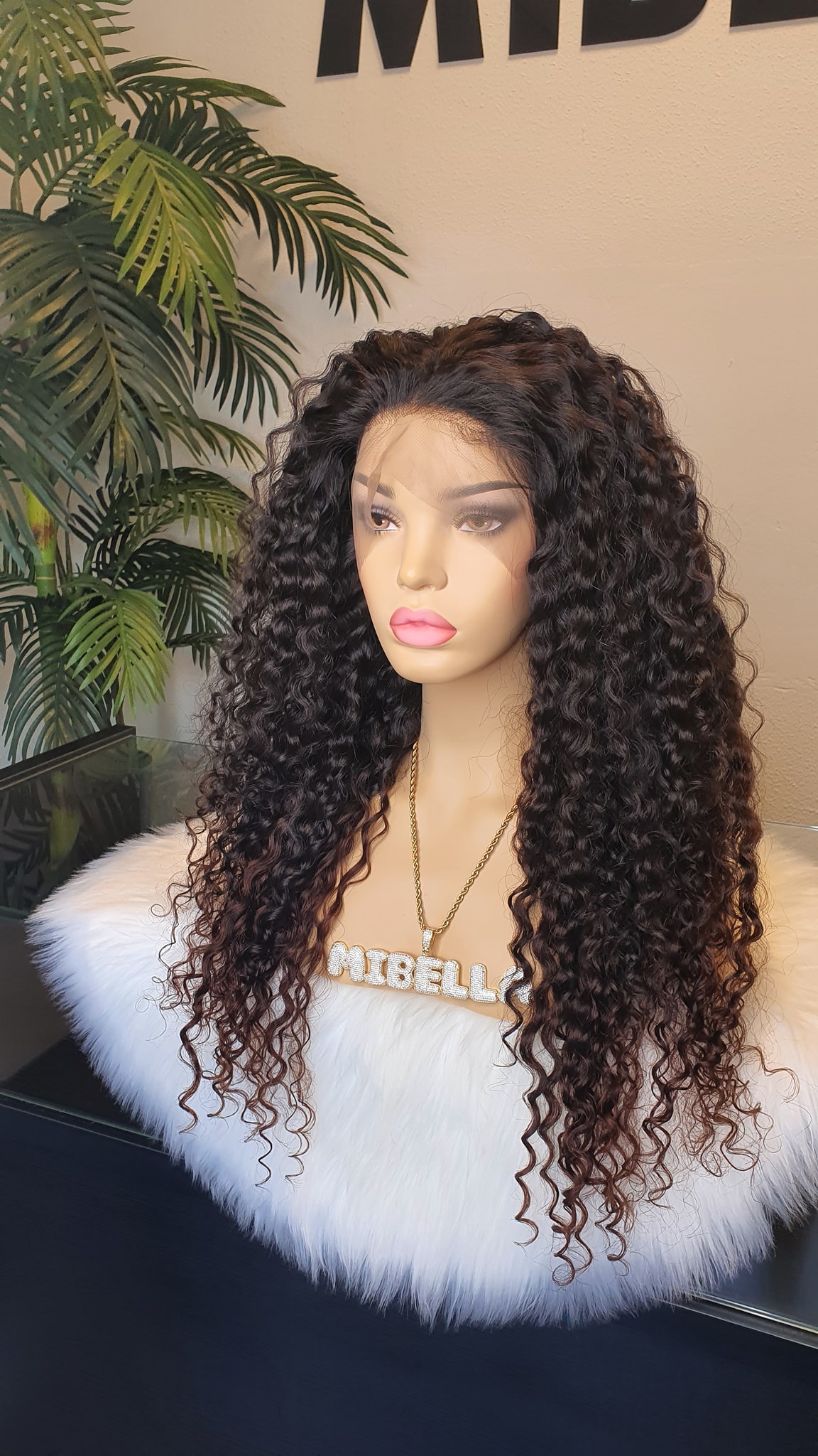 Frontal Wig 24" Raw* Indian Hair Caribbean Curly - Mibella Hair
