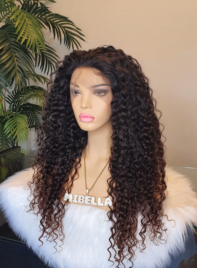 Frontal Wig 24" Raw* Indian Hair Caribbean Curly