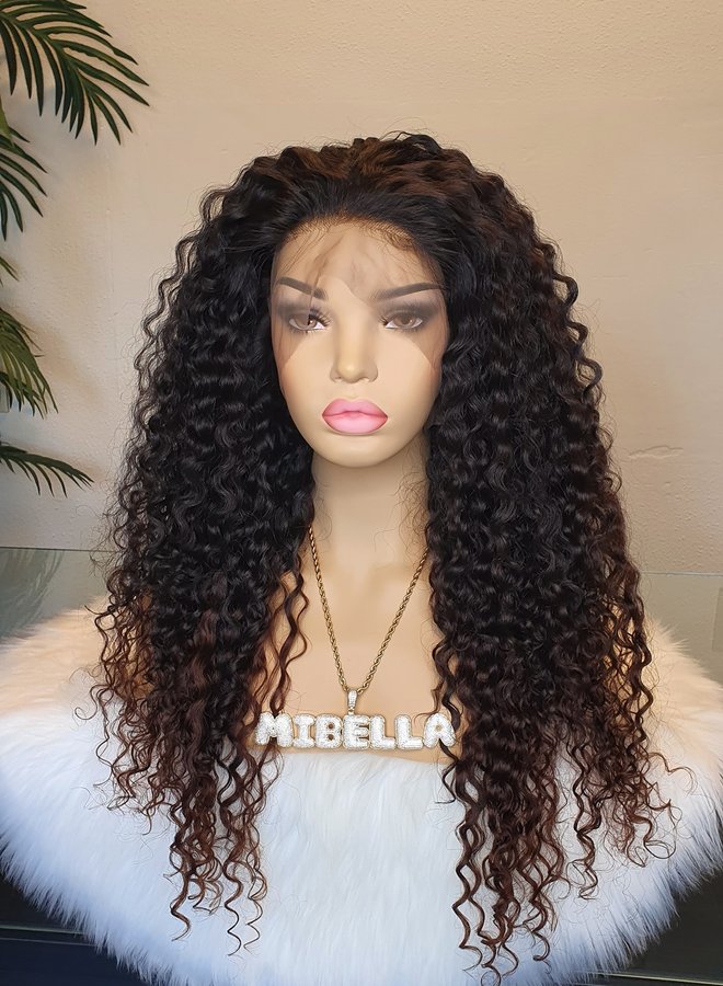 Frontal Wig 24" Raw* Indian Hair Caribbean Curly