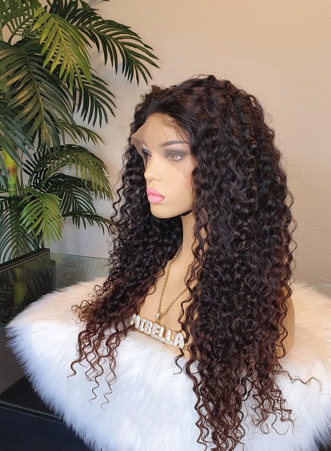 Frontal Wig 24" Raw* Indian Hair Caribbean Curly