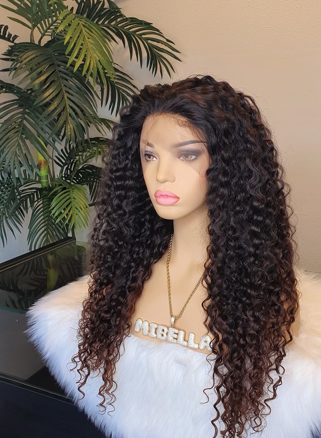 Frontal Wig 24" Raw* Indian Hair Caribbean Curly