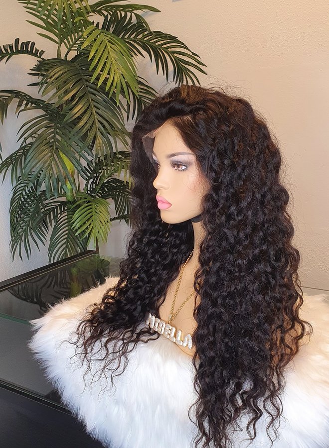 HD Frontal Wig Curly Remy Hair 24"