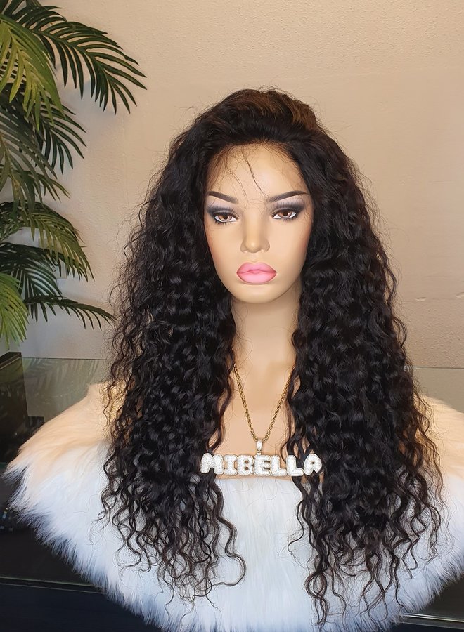 HD Frontal Wig Curly Remy Hair 24"