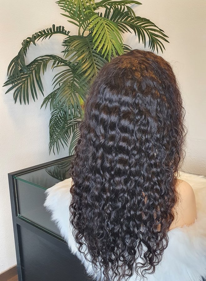 HD Frontal Wig Curly Remy Hair 24"