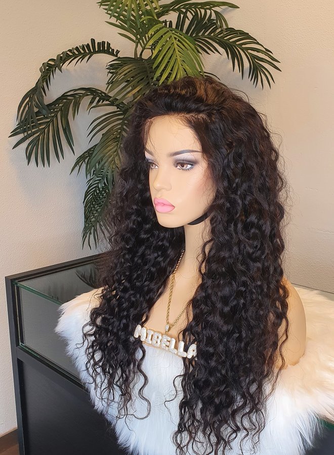 HD Frontal Wig Curly Remy Hair 24"