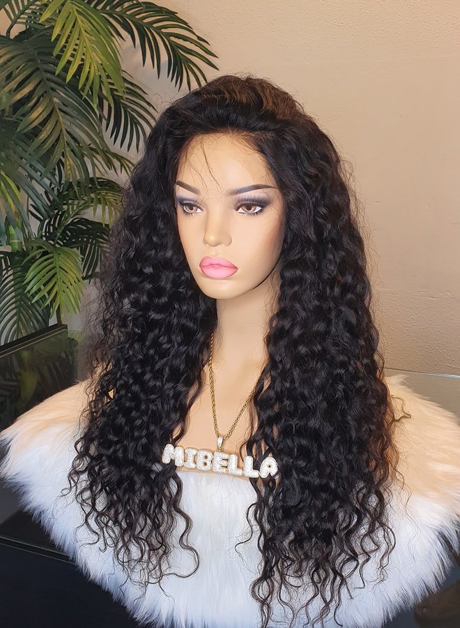 HD Frontal Wig Curly Remy Hair 24"