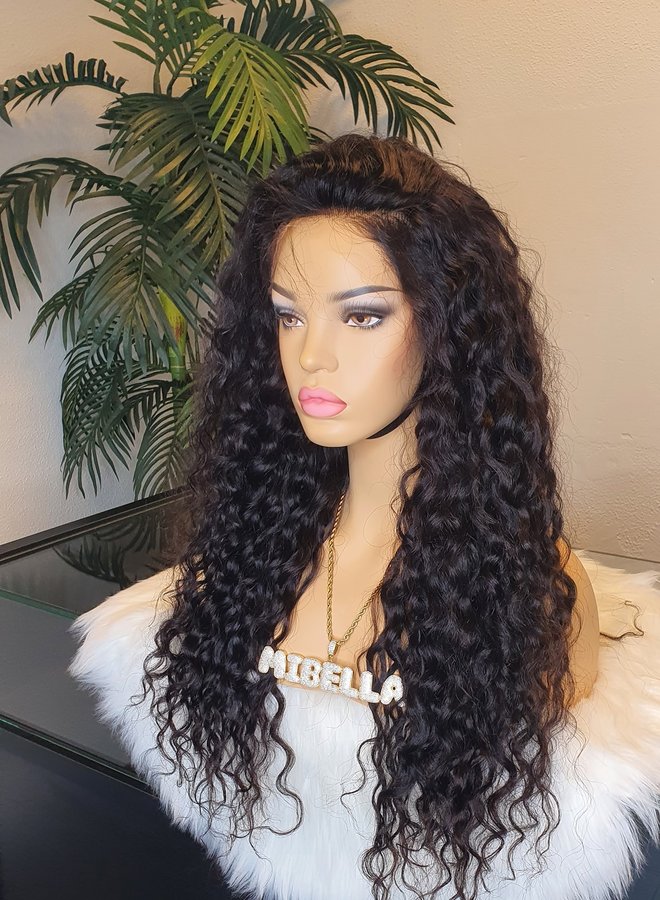 HD Frontal Wig Curly Remy Hair 24"