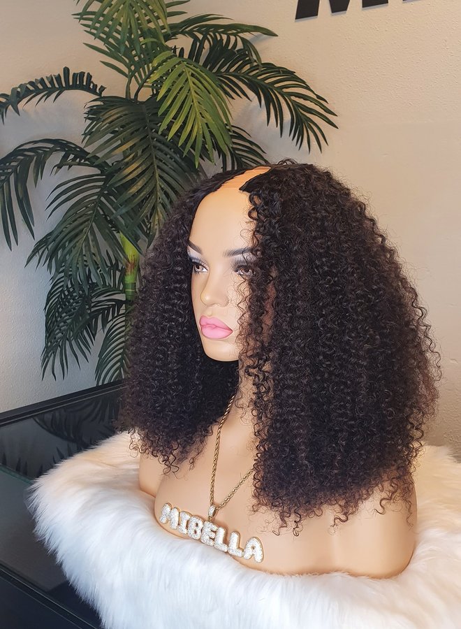 Mokka Obscura - Kinky Curly U Part Wig 16" Raw* Indian Hair