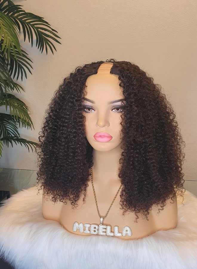 Mokka Obscura - Kinky Curly U Part Wig 16" Raw* Indian Hair